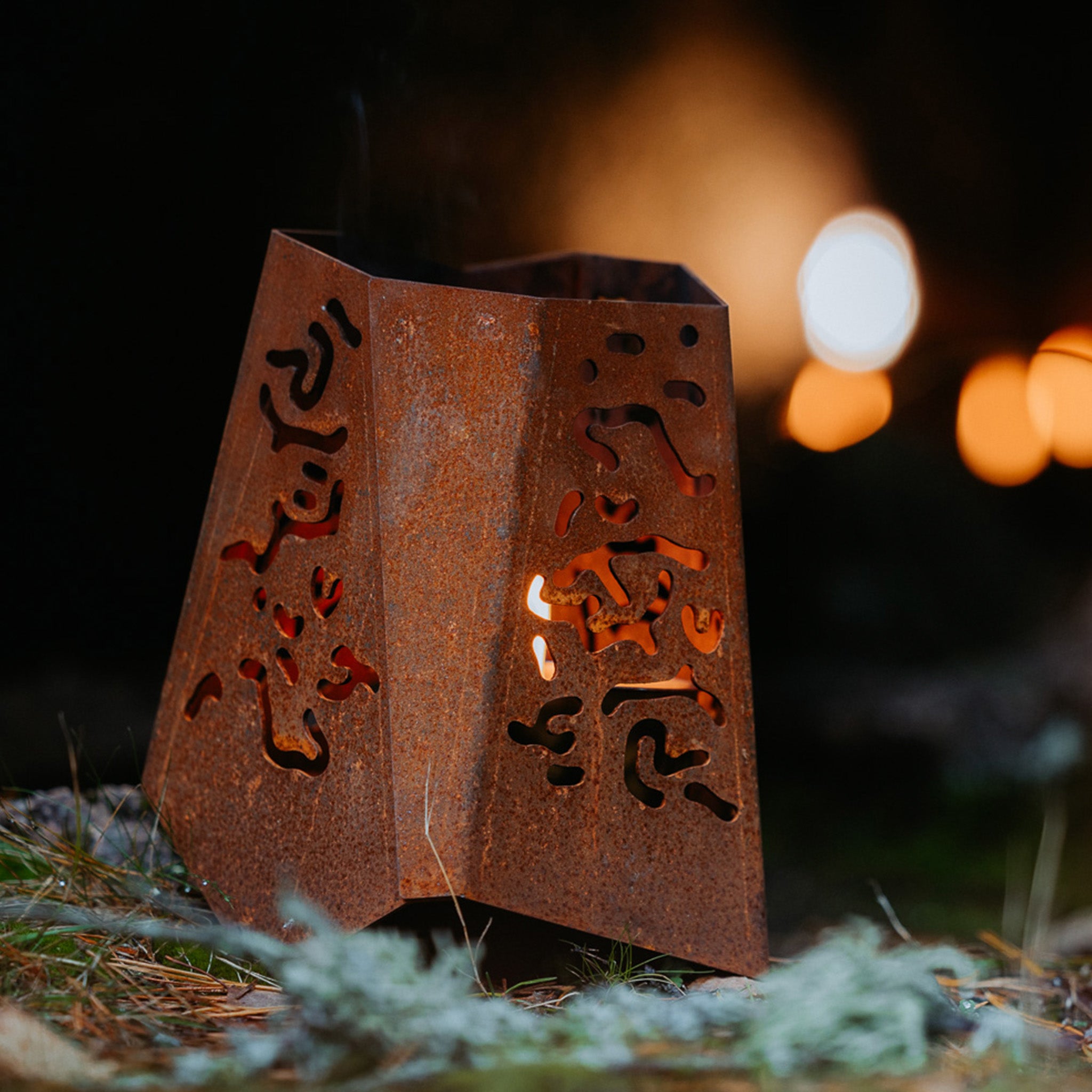 FIRE - Marschallhållare i cortenstål för utomhusbruk