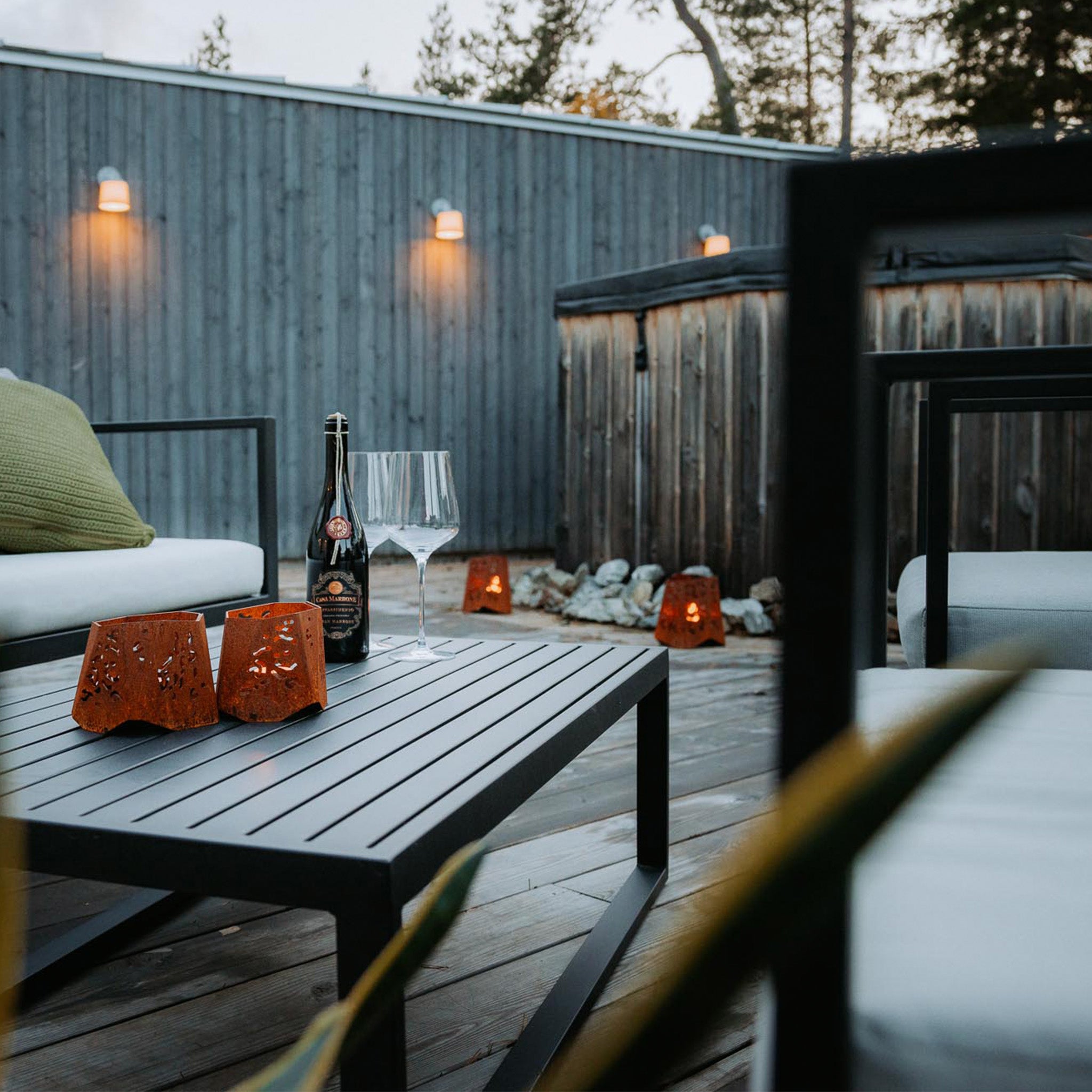 FIRE - Marschallhållare i cortenstål för utomhusbruk